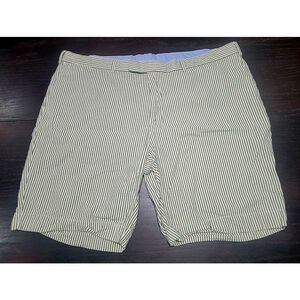 Polo Ralph Lauren Shorts Mens 42 Blue Beige Striped Seersucker 381 Bleecker